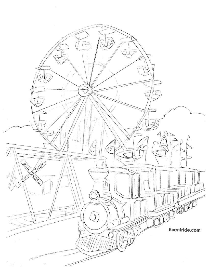 Midway Coloring Page